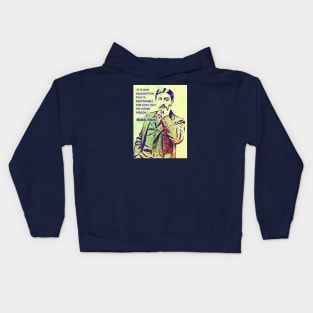 Marcel Proust portrait and quote: It is our imagination that is responsible for love... Kids Hoodie